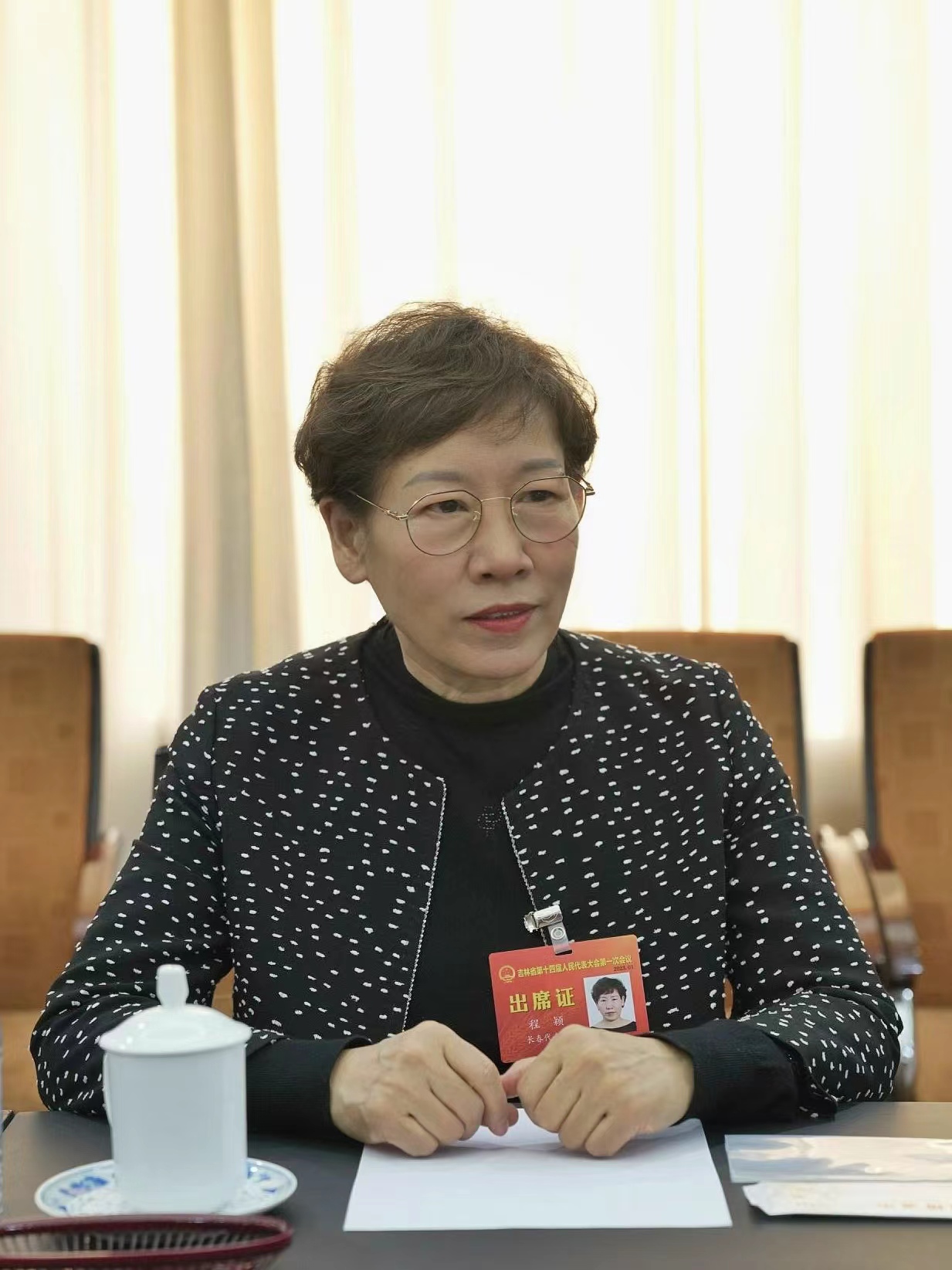 吉林省人大代表、吉林省腫瘤醫院教授程穎。人民網 李洋攝