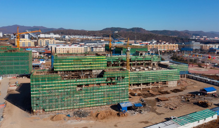 安圖縣融媒雙創產業園建設如火如荼。