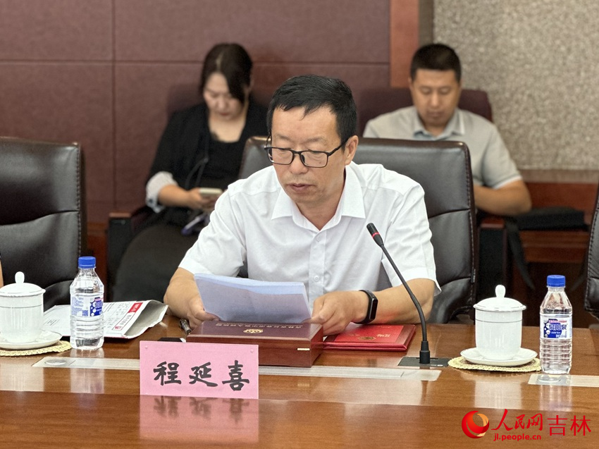 長春市農科院研究員程延喜作為技術調查官代表發言。實習生 尹嘉怡攝