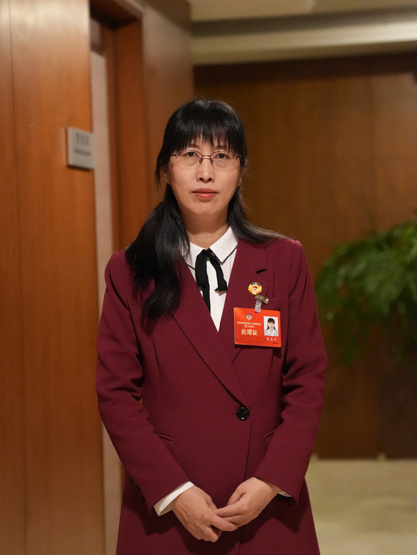 吉林省政協委員、民盟白山市委會主任委員劉文豐。人民網記者 李洋攝