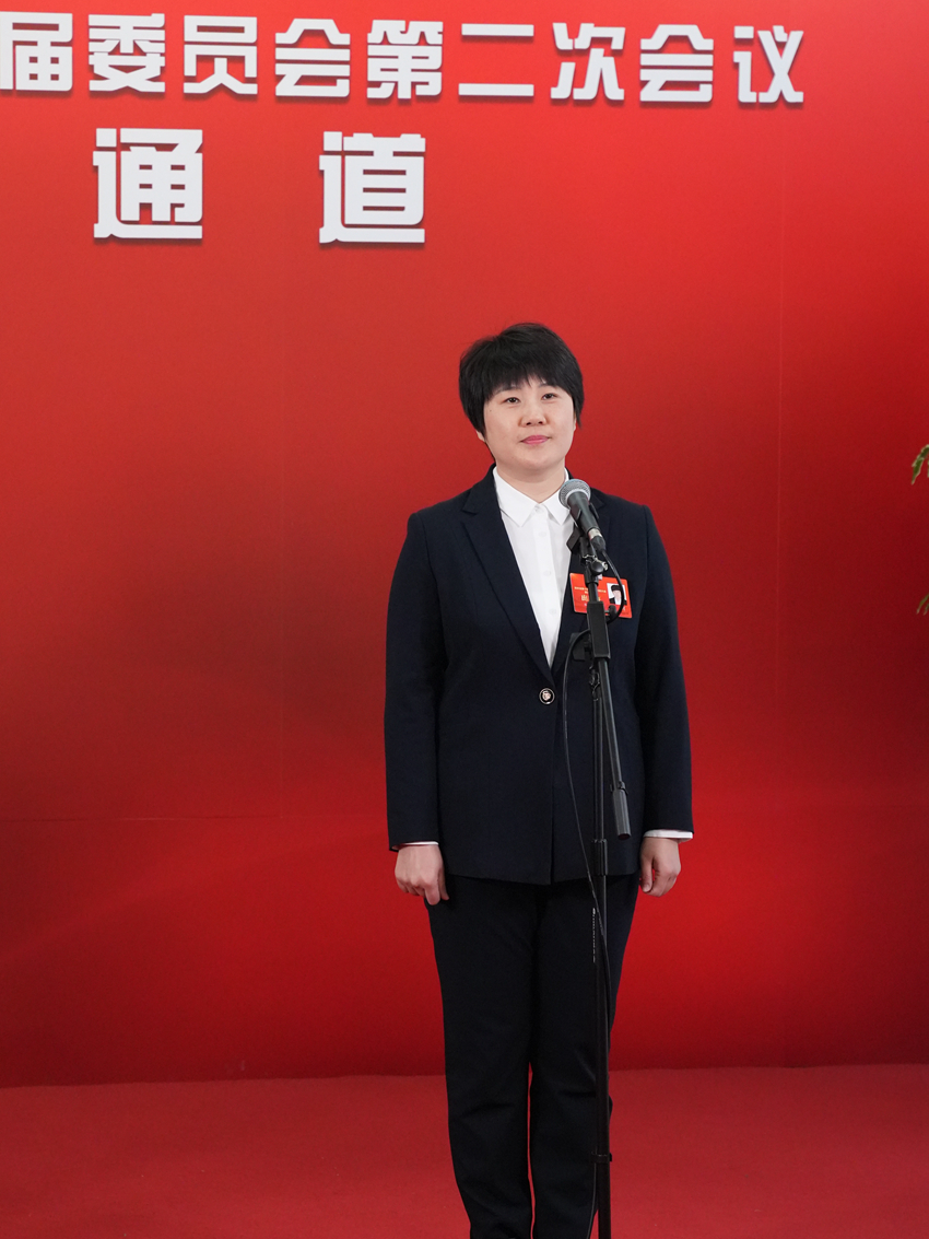 吉林省人大代表、長春市南關區民康街道九圣祠社區黨委第一書記趙月。人民網記者 李洋攝