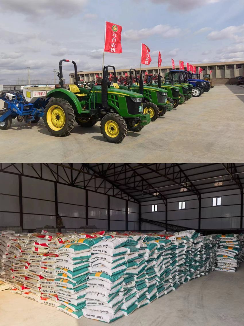 鳳財合作社院子和倉庫內各類農機具、化肥、種子等整齊排開。人民網記者 王海躍攝