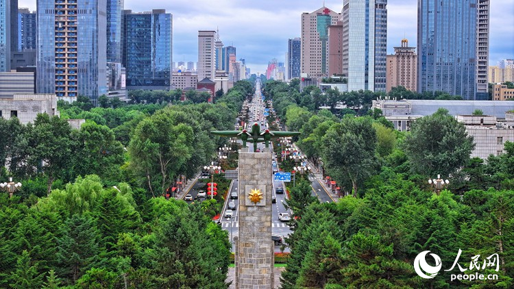 遠眺長春人民大街。人民網記者 李洋攝