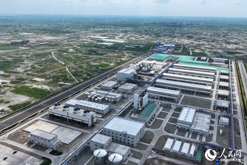 7月26日，吉林大安風光制綠氫合成氨一體化示范項目正式投產。人民網記者 李洋攝
