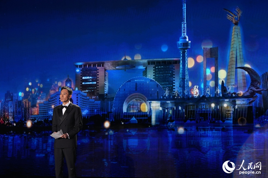 第二十屆長春電影節電影大使劉燁講述與長影的故事。人民網記者 李洋攝