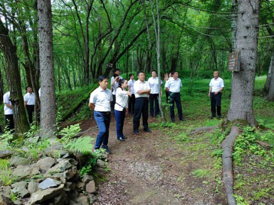 松江河林業集團有限公司在老黑河遺址開展黨建活動，在長白山老黑河遺址的保護建設工作中，松江河林業集團有限公司給予了大力支持